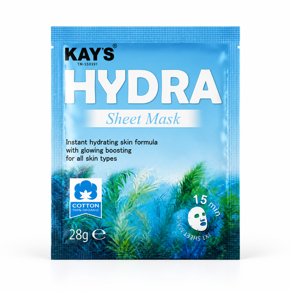Kay's Hydra Sheet Mask for deep hydration and glowing skin