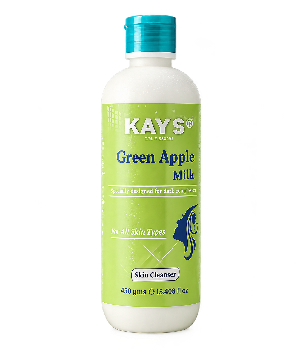 Kay's Green Apple Milk Skin Cleanser 450g – Specially Designed for Dark Complexion, For All Skin Types