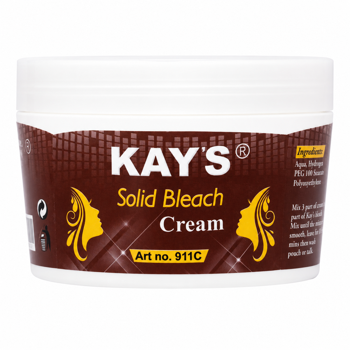 Kay's Solid Bleach Cream jar on white background