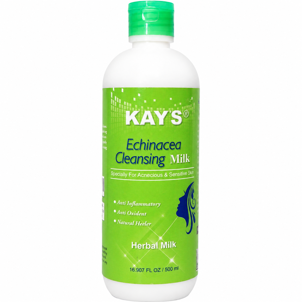 Kay's Echinacea Cleansing Milk 500ml - Herbal Milk for Acnecious & Sensitive Skin