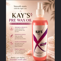 Kay's Pre Wax Oil for skin preparation before waxing treatment