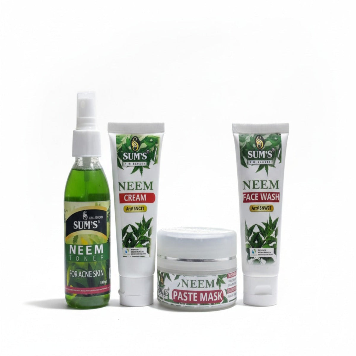 Sum’s Neem Facial for acne-prone and oily skin, professional salon facial treatment for beauticians.